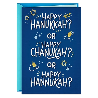 Festive Fun However You Spell It Funny Hanukkah Card for only USD 2.99 | Hallmark
