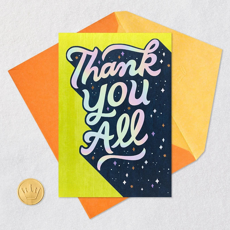 Retro Lettering and Stars Thank You Card for All for only USD 4.99 | Hallmark