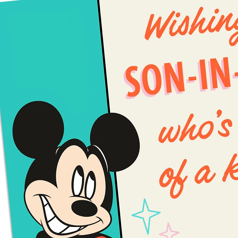 Disney Mickey Mouse Wonderful Kind of Day Father's Day Card for Son-in-Law for only USD 2.99 | Hallmark
