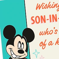 Disney Mickey Mouse Wonderful Kind of Day Father's Day Card for Son-in-Law for only USD 2.99 | Hallmark