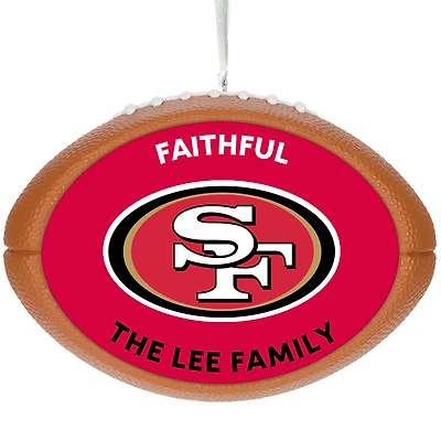 NFL San Francisco 49ers Football Personalized Ornament, Custom Text for only USD 30.99 | Hallmark