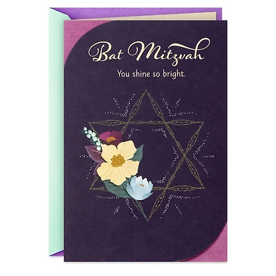 You Shine So Bright Bat Mitzvah Card for only USD 3.99 | Hallmark
