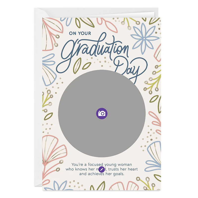 Hand-Drawn Flowers Custom Graduation Card for Her for only USD 4.99 | Hallmark