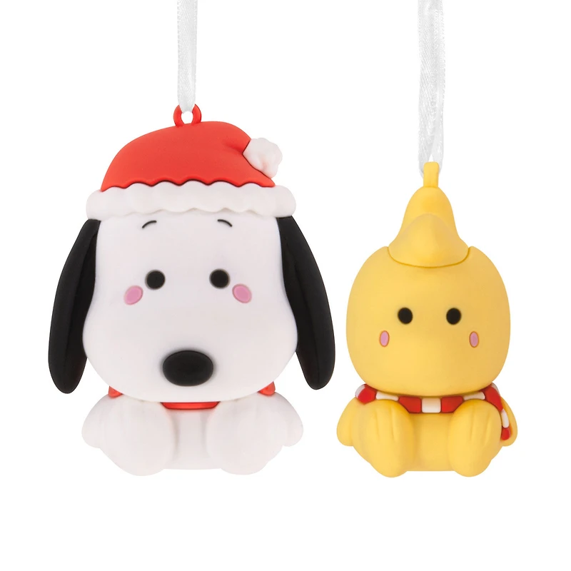 Better Together Peanuts® Holiday Snoopy and Woodstock Magnetic Hallmark Ornaments, Set of 2 for only USD 14.99 | Hallmark