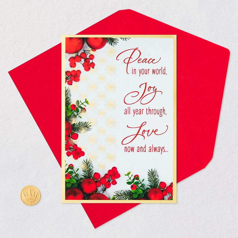 Peace, Joy, Love and Blessings Christmas Card for only USD 2.00 | Hallmark