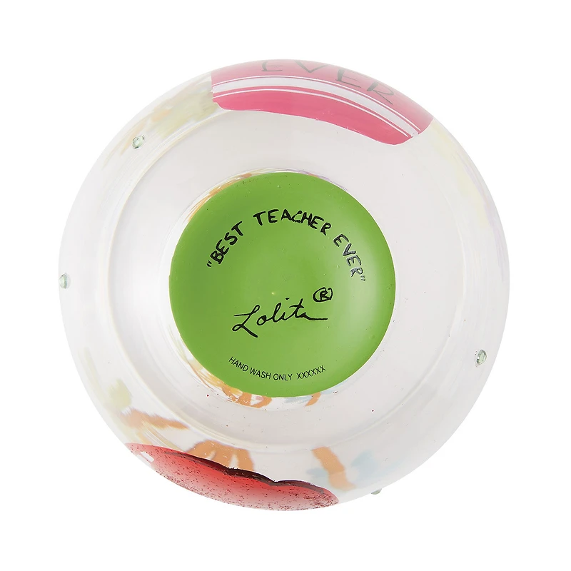 Lolita Best Teacher Handpainted Stemless Wine Glass, 20 oz. for only USD 24.99 | Hallmark