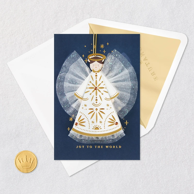 Joy to the World Christmas Card With Angel Ornament for only USD 9.59 | Hallmark