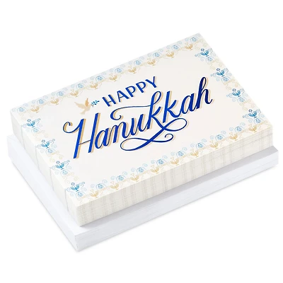Peaceful Blue and Gold Boxed Hanukkah Cards, Pack of 40 for only USD 15.49 | Hallmark