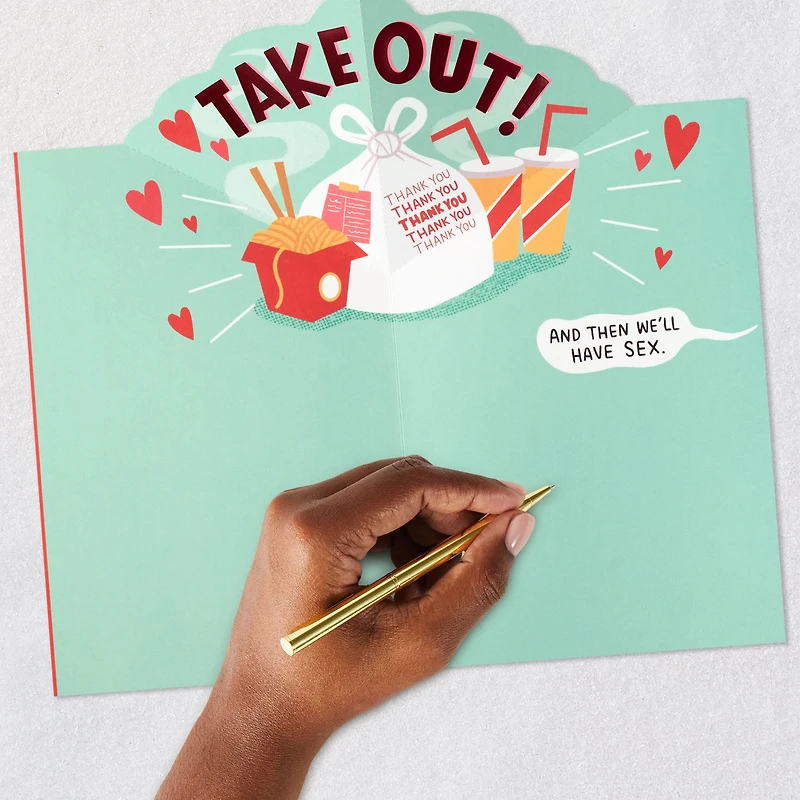 Let's Have Some Hot, Steamy...Takeout Funny Pop-Up Valentine's Day Card for Husband for only USD 5.59 | Hallmark