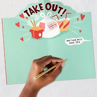 Let's Have Some Hot, Steamy...Takeout Funny Pop-Up Valentine's Day Card for Husband for only USD 5.59 | Hallmark