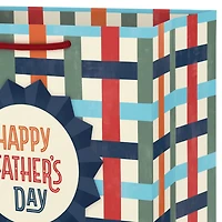 9.6" Blue Ribbon on Basketweave Medium Father's Day Gift Bag for only USD 3.99 | Hallmark