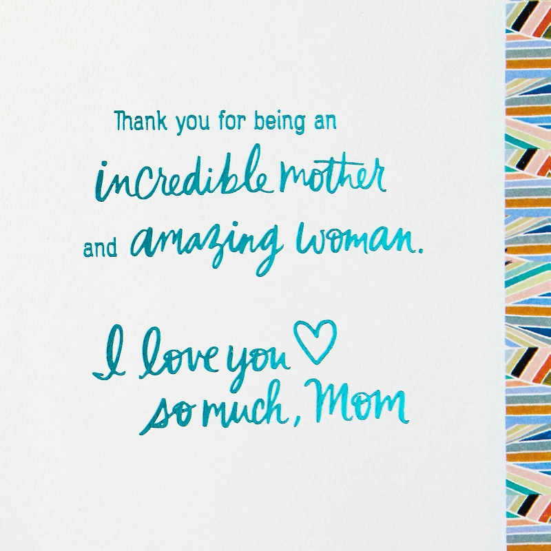 Geometric Flower Thanks and Love Card for Mom for only USD 7.99 | Hallmark