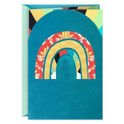 Patchwork Rainbow and Rays Blank Card for only USD 5.99 | Hallmark