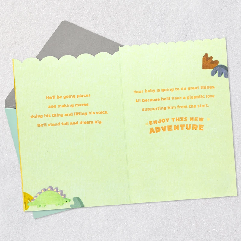 Dinosaurs Big Welcome New Baby Boy Card for only USD 5.99 | Hallmark