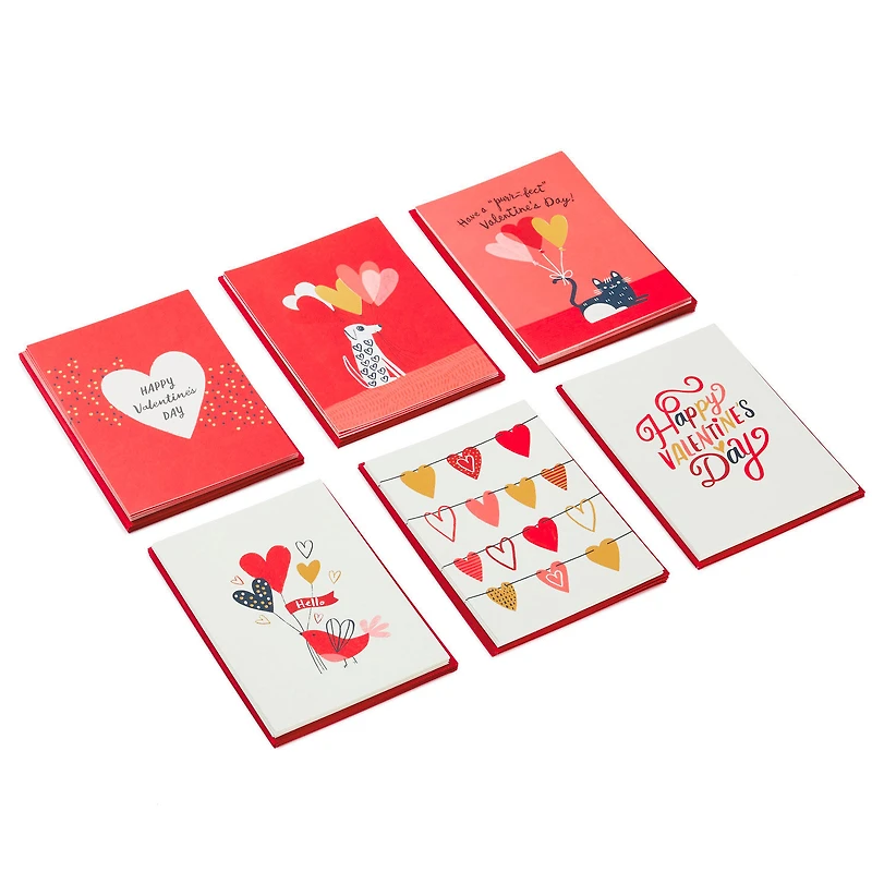 Balloons and Pets Assorted Valentine's Day Cards, Pack of 36 for only USD 18.99 | Hallmark