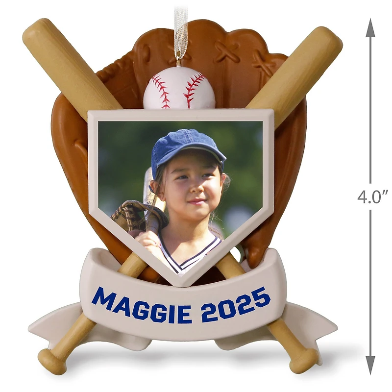 America's Pastime Baseball Personalized Ornament