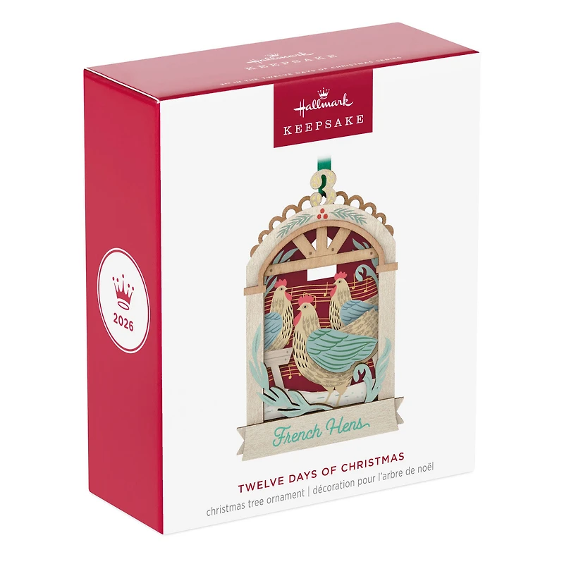 Twelve Days of Christmas French Hens Papercraft Ornament for only USD 27.99 | Hallmark