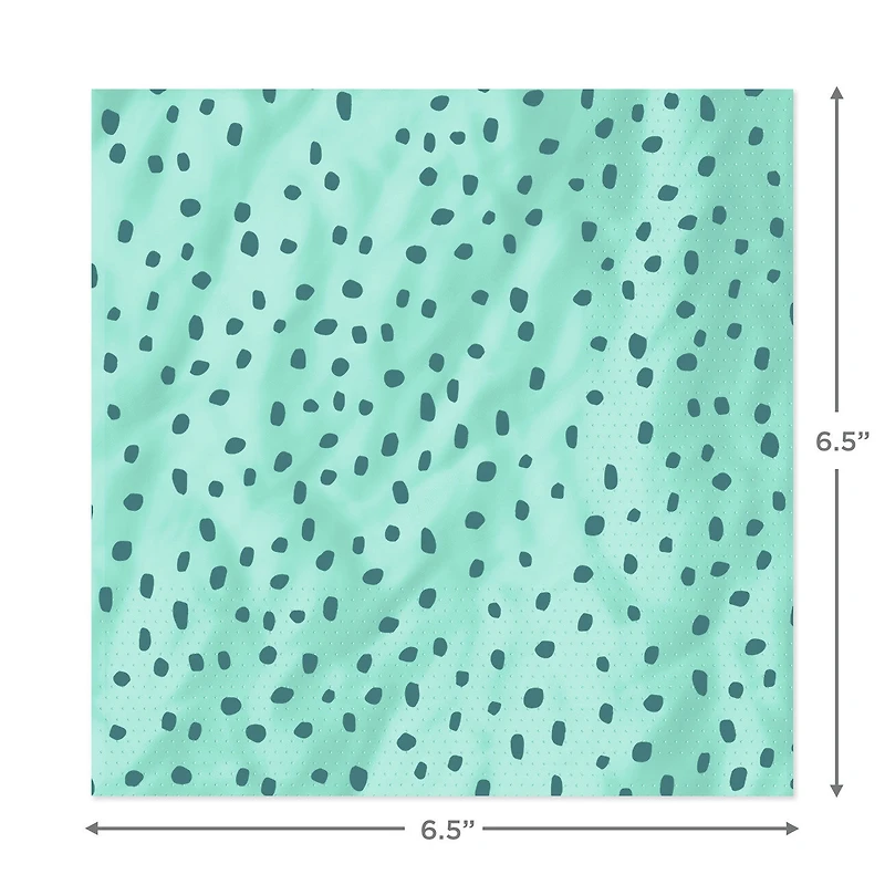 Aqua With Green Dots Dinner Napkins, Set of 16 for only USD 4.99 | Hallmark