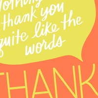 Orange and Yellow Word Bubble Thank You Card for only USD 2.99 | Hallmark