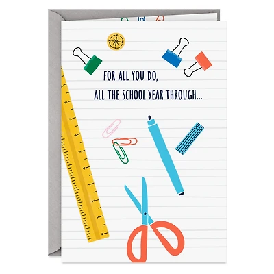 For All You Do During the School Year Thank You Card for only USD 2.50 | Hallmark