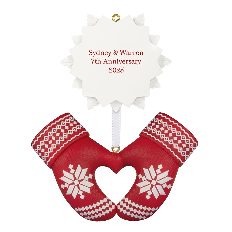 Merry Mittens Personalized Ornament