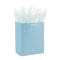 Aqua Blue Polka Dots on White Tissue Paper, 6 sheets for only USD 1.99 | Hallmark