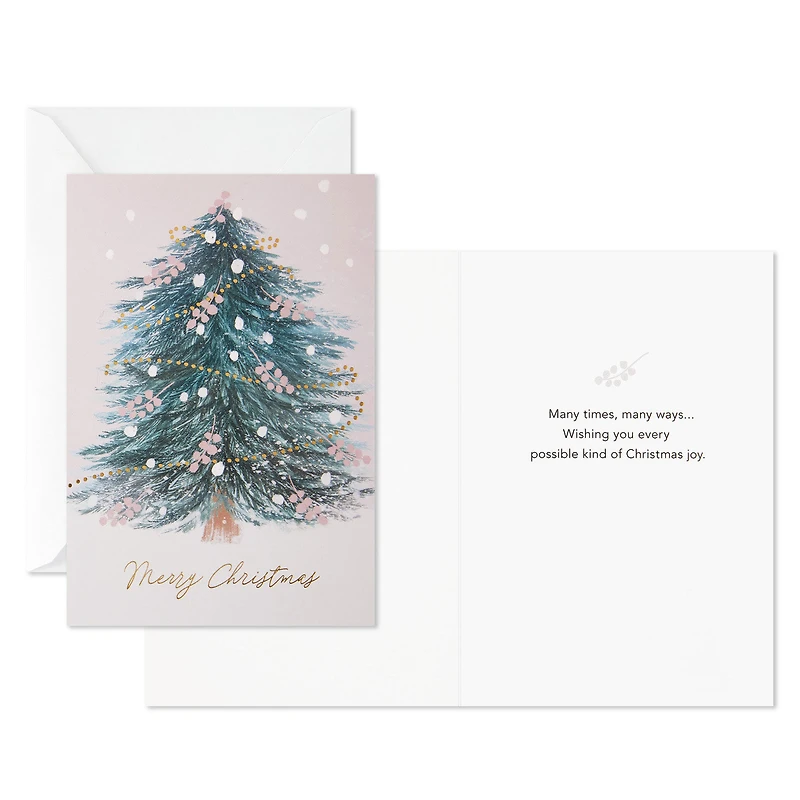 Christmas Tree on Pink Boxed Christmas Cards, Pack of 16 for only USD 12.49 | Hallmark