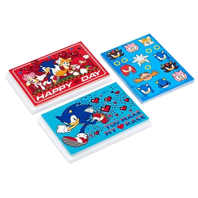 Sonic the Hedgehog Fun-Filled Kids Assorted Valentines With Sticker Sheets, Pack of 24 for only USD 9.99 | Hallmark
