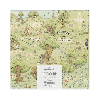 Disney Winnie the Pooh Hundred Acre Wood Map 1000-Piece Puzzle for only USD 24.99 | Hallmark