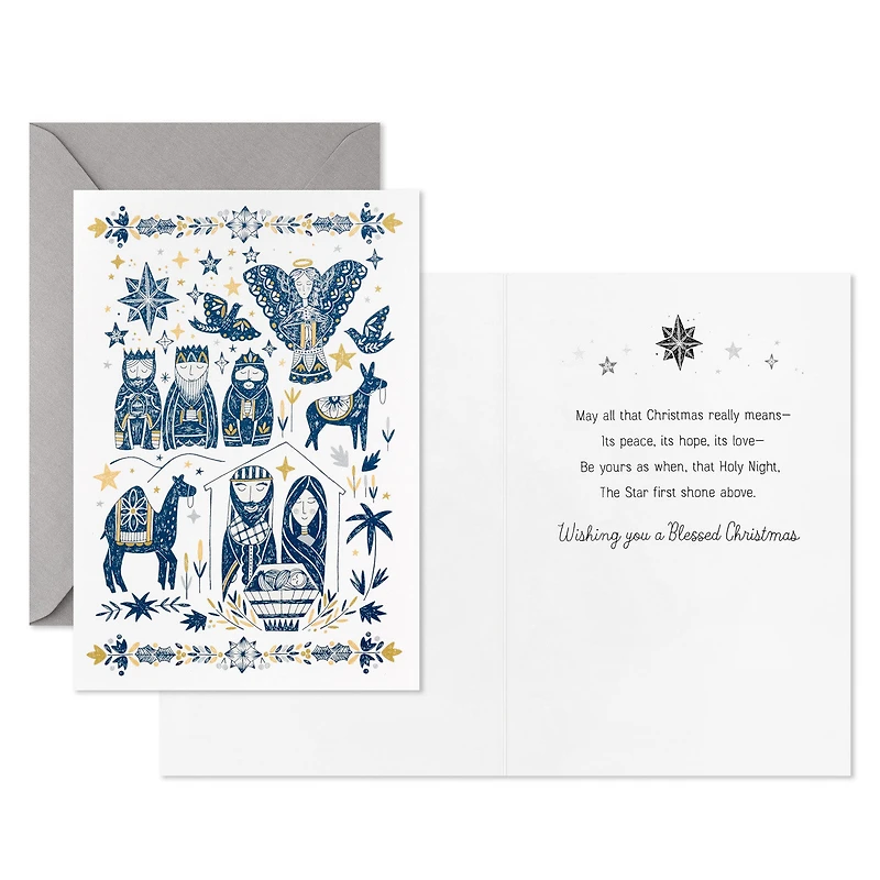 Folk Art Manger Scene Boxed Christmas Cards, Pack of 16 for only USD 12.49 | Hallmark