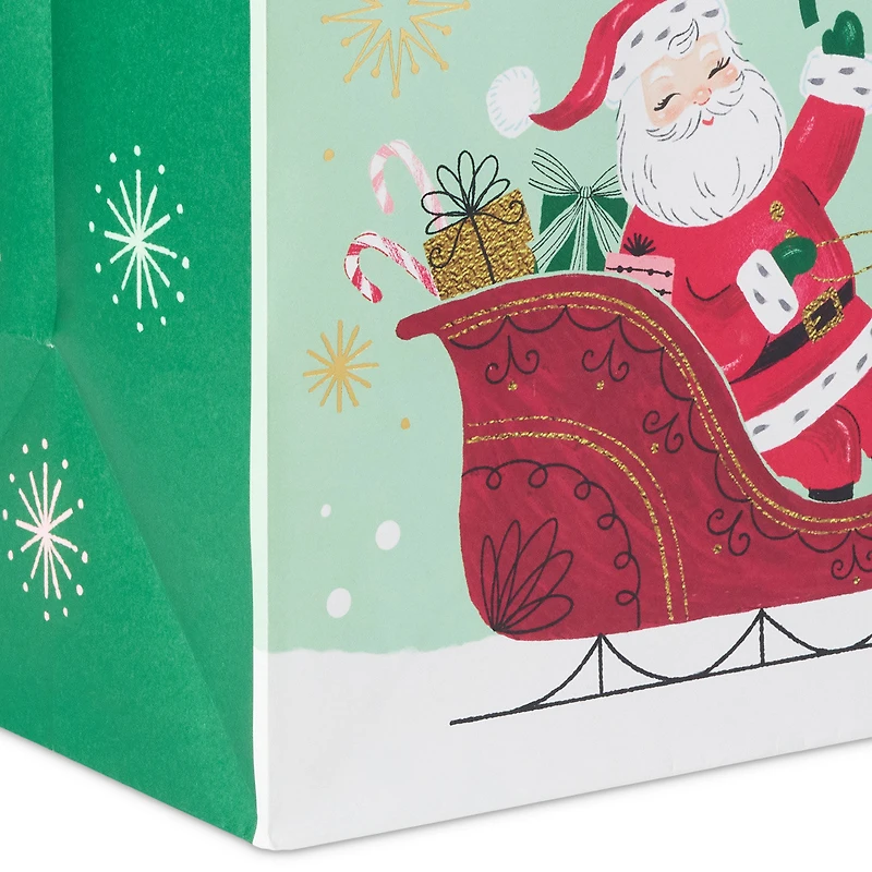 15" Retro Santa and Reindeer Extra-Deep Christmas Gift Bag for only USD 5.49 | Hallmark