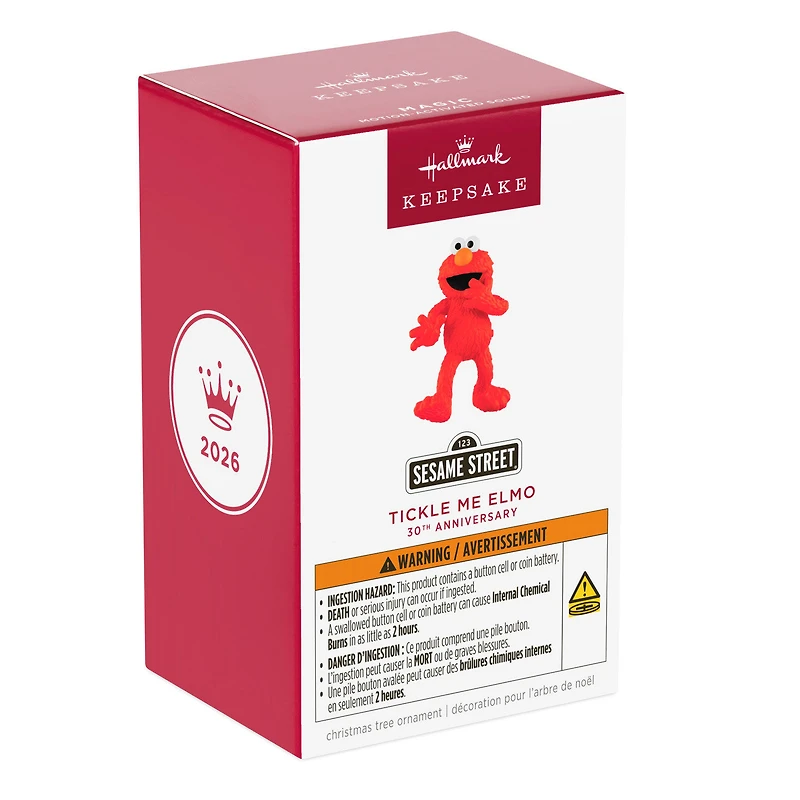 Sesame Street® 30th Anniversary Tickle Me Elmo Ornament With Motion-Activated Sound for only USD 23.99 | Hallmark