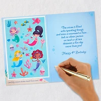 Mermaid Fun 4th Birthday Card With Stickers for only USD 4.59 | Hallmark