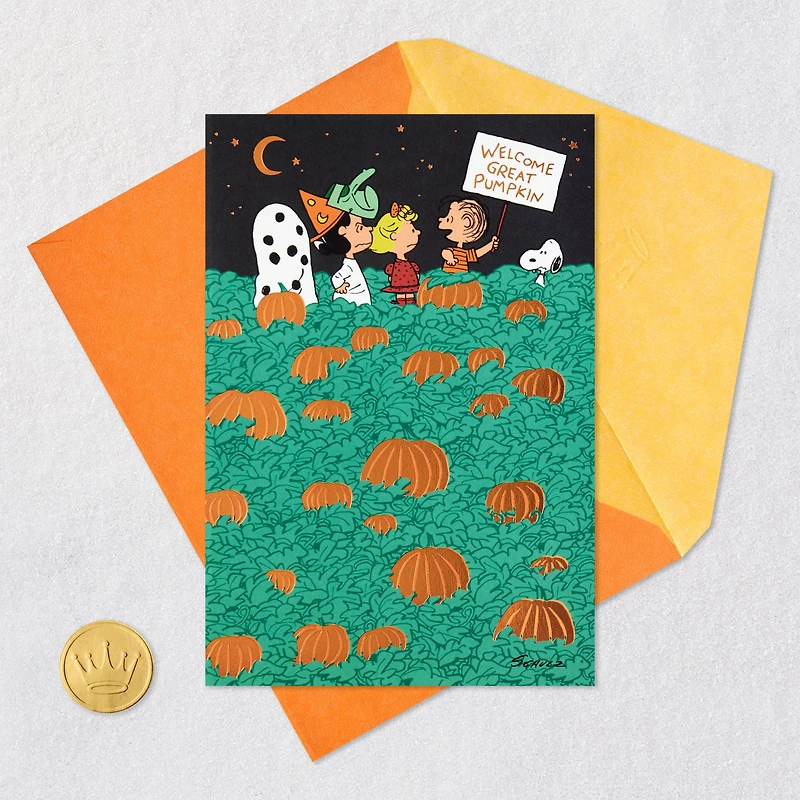Peanuts® Welcome Great Pumpkin Halloween Card for only USD 3.29 | Hallmark