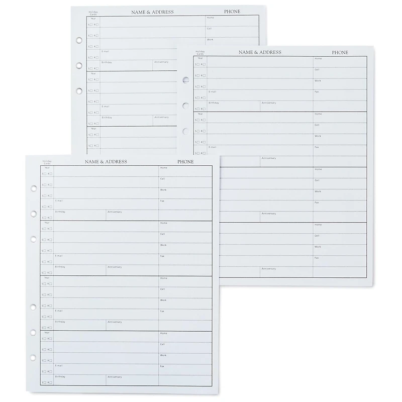 Address Book Refill Pages for only USD 6.99 | Hallmark