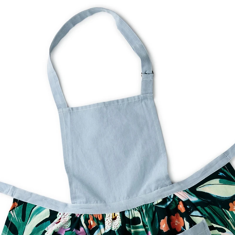 Lacey Chabert Collection Green Floral and Blue Chambray Apron With Pockets for only USD 34.99 | Hallmark