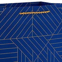 13" Gold Geometric on Navy Blue Large Gift Bag for only USD 4.99 | Hallmark