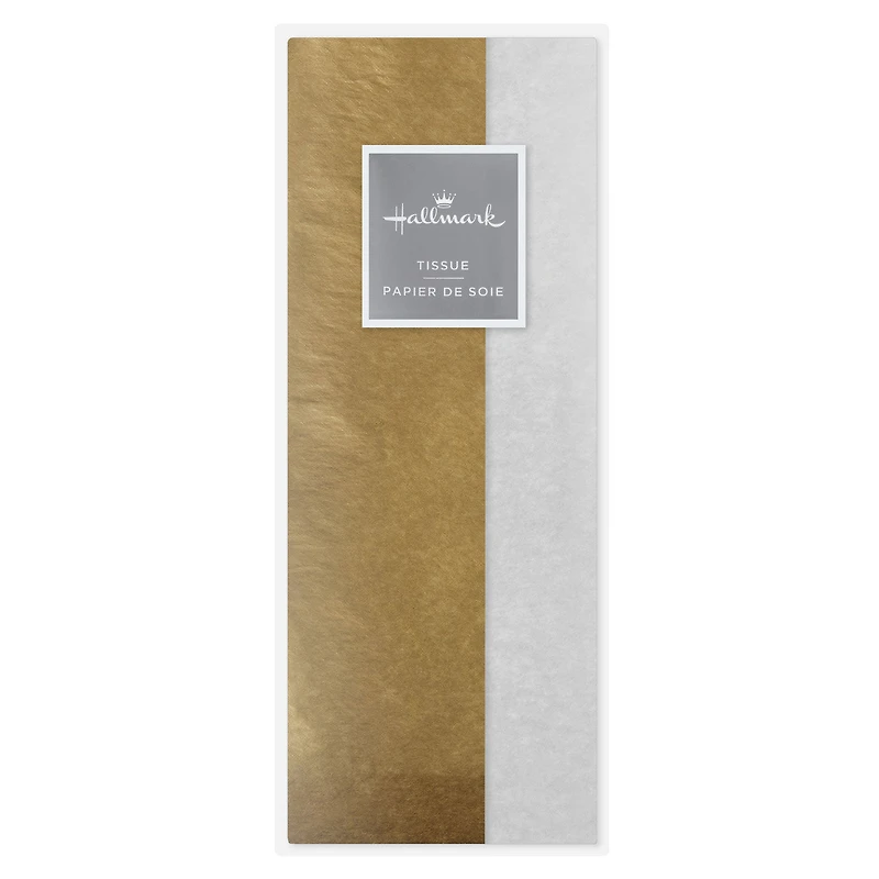Solid White/Metallic Gold 2-Pack Holiday Tissue Paper, 6 sheets for only USD 2.49 | Hallmark