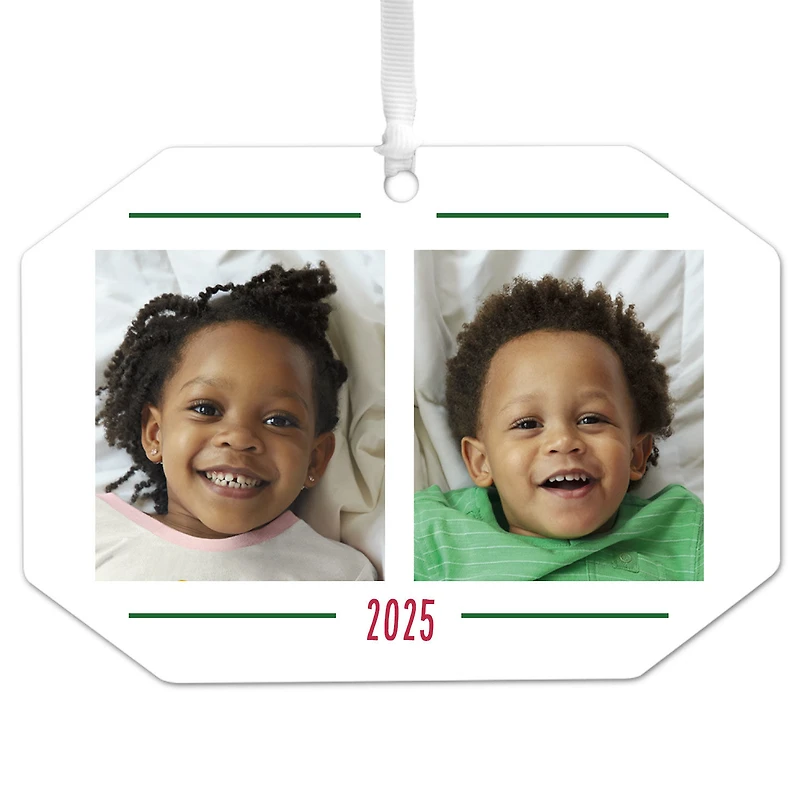 Two-Photo Metal Personalized Ornament, Custom Photo and Text for only USD 17.99 | Hallmark