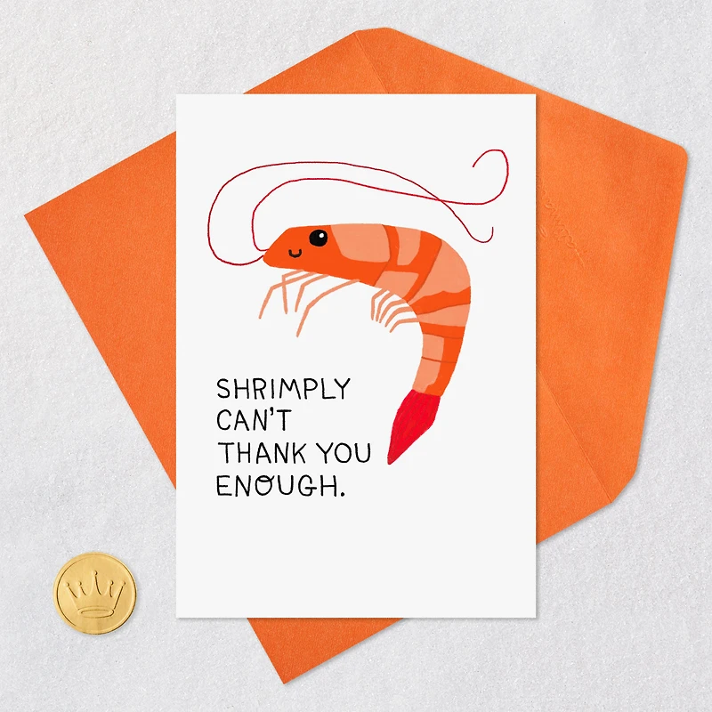 Shrimply Amazing Funny Blank Thank-You Card for only USD 3.99 | Hallmark
