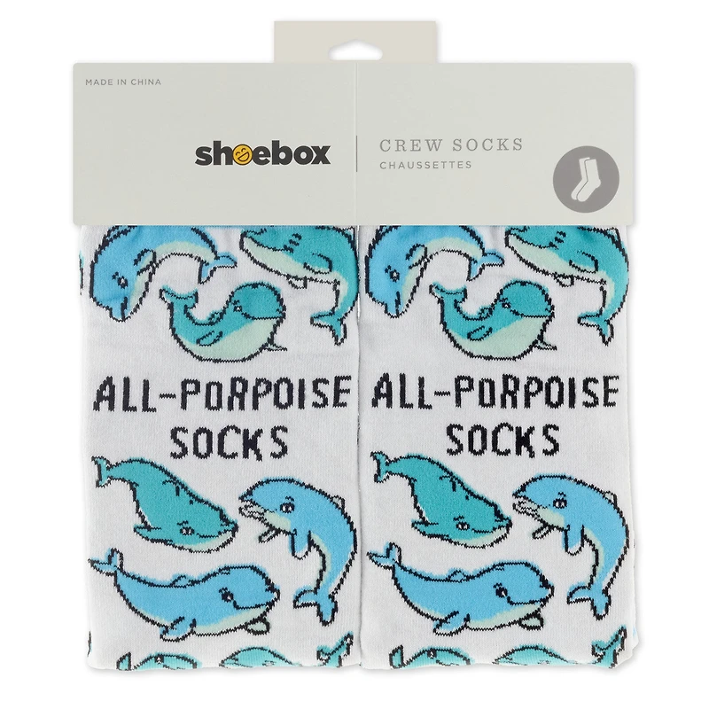 All-Porpoise Novelty Crew Socks for only USD 12.99 | Hallmark