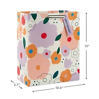 13" Mod Floral on White Large Birthday Gift Bag for only USD 4.99 | Hallmark
