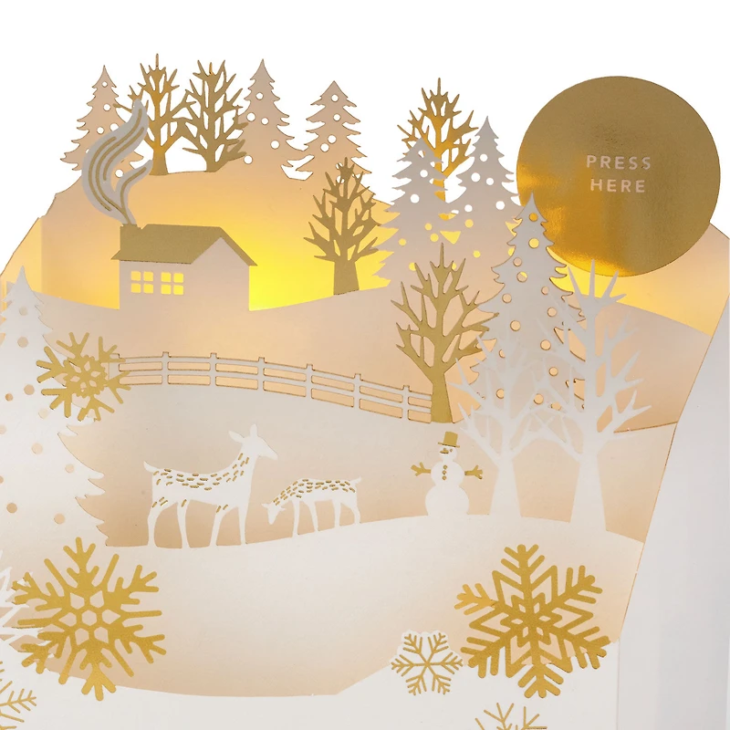 Winter Wonderland Musical 3D Pop-Up Holiday Card With Light for only USD 9.99 | Hallmark