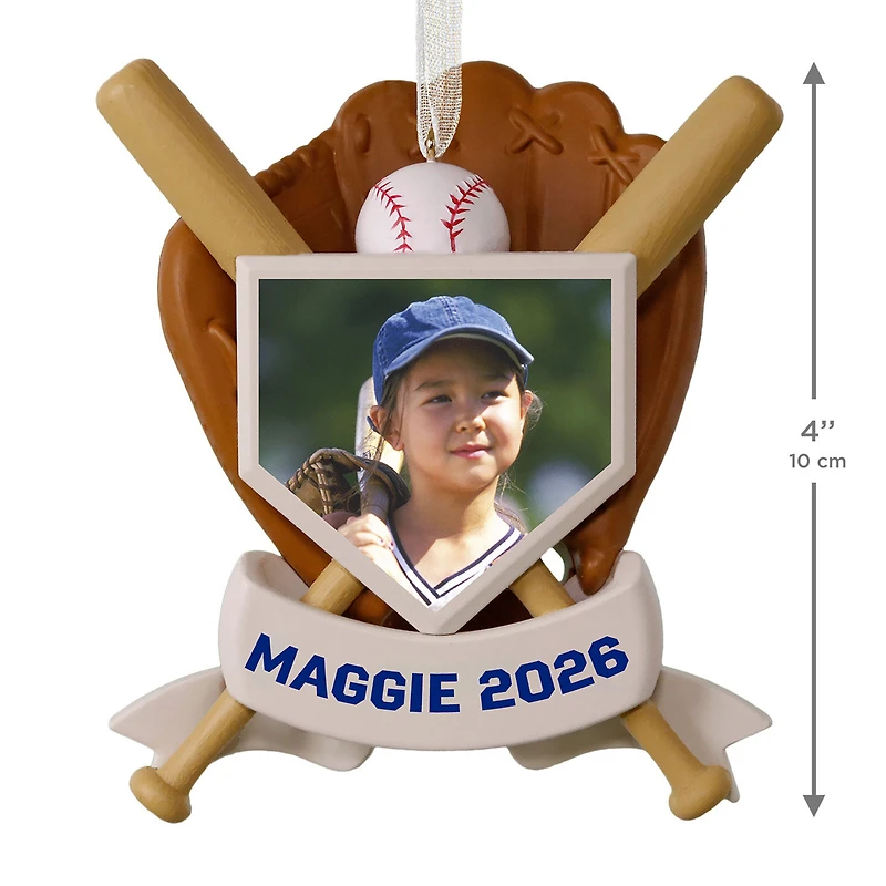 America's Pastime Baseball Personalized Ornament