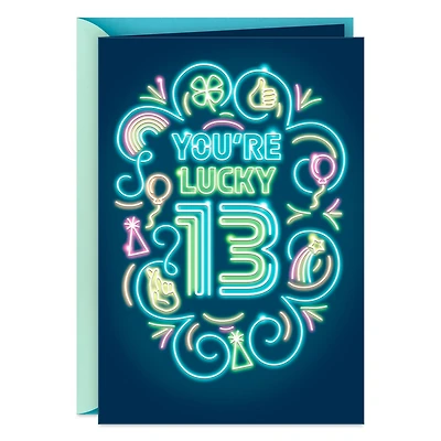 Lucky to Know You 13th Birthday Card for only USD 2.99 | Hallmark