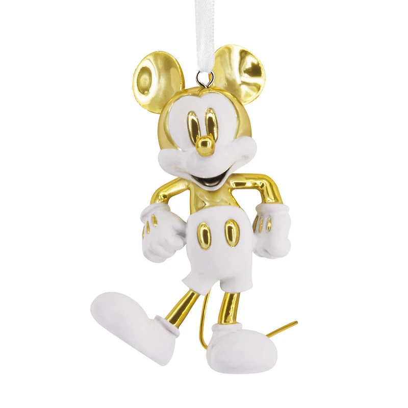 Disney Mickey Mouse White and Gold Ceramic Hallmark Ornament for only USD 28.99 | Hallmark