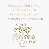 You Help, Share and Bring Hope Christmas Card for Healthcare Provider for only USD 3.99 | Hallmark
