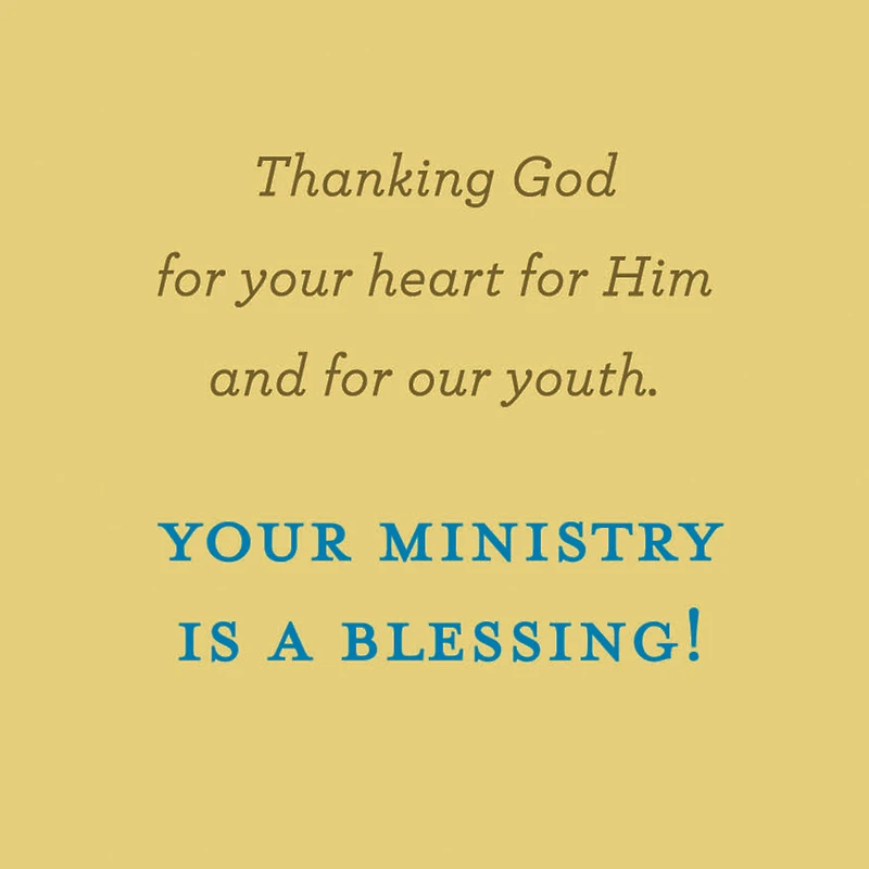 Thanking God for Your Heart Religious Clergy Appreciation Card for Youth Minister for only USD 2.00 | Hallmark