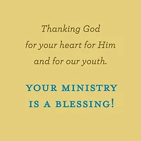 Thanking God for Your Heart Religious Clergy Appreciation Card for Youth Minister for only USD 2.00 | Hallmark