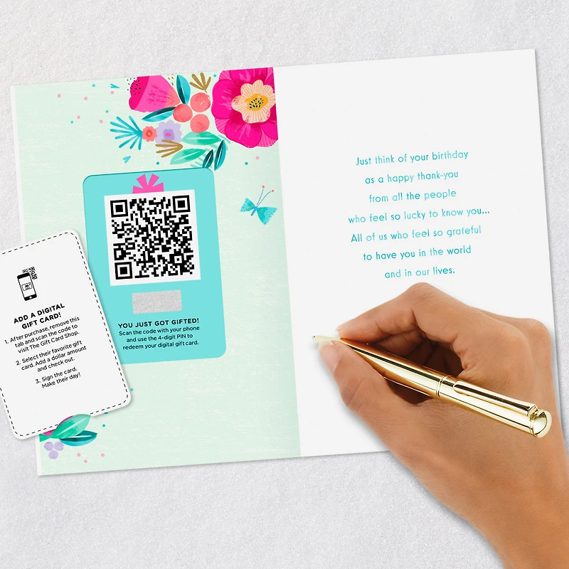 Lucky to Know You Cake and Flowers Gift Card Greeting Birthday Card for only USD 4.99 | Hallmark